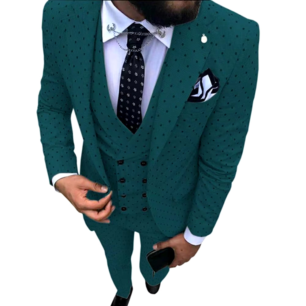 Men's Suits Three Pieces. Casual Commuter, Business Suits, Wedding Suits (Blazer+Vest+Pants)