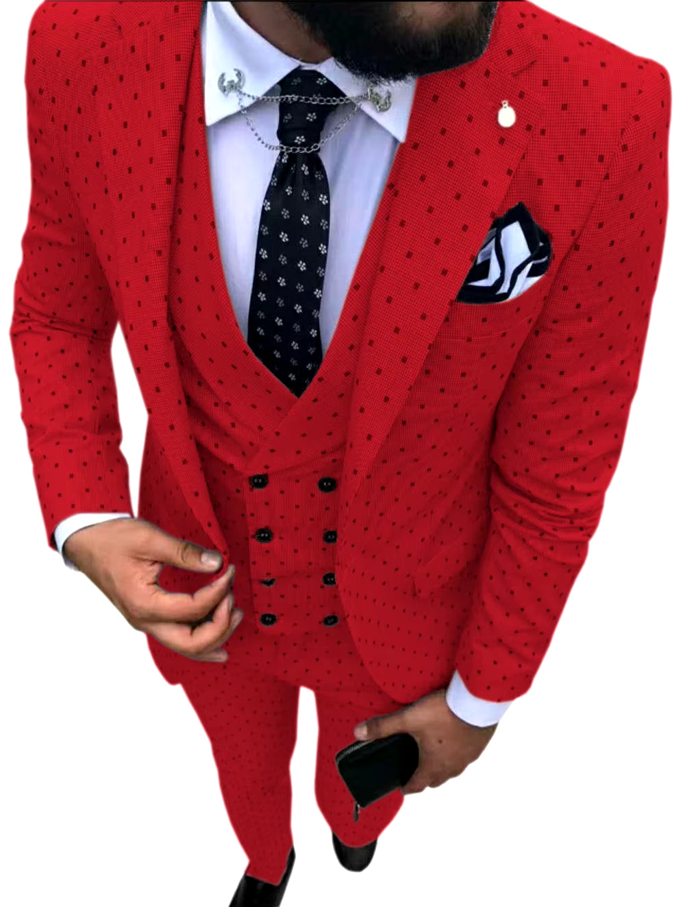 Men's Suits Three Pieces. Casual Commuter, Business Suits, Wedding Suits (Blazer+Vest+Pants)