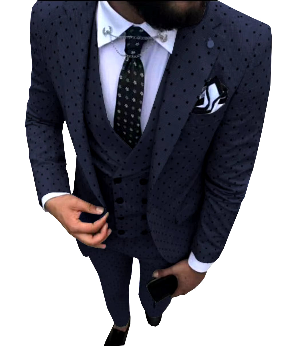 Men's Suits Three Pieces. Casual Commuter, Business Suits, Wedding Suits (Blazer+Vest+Pants)