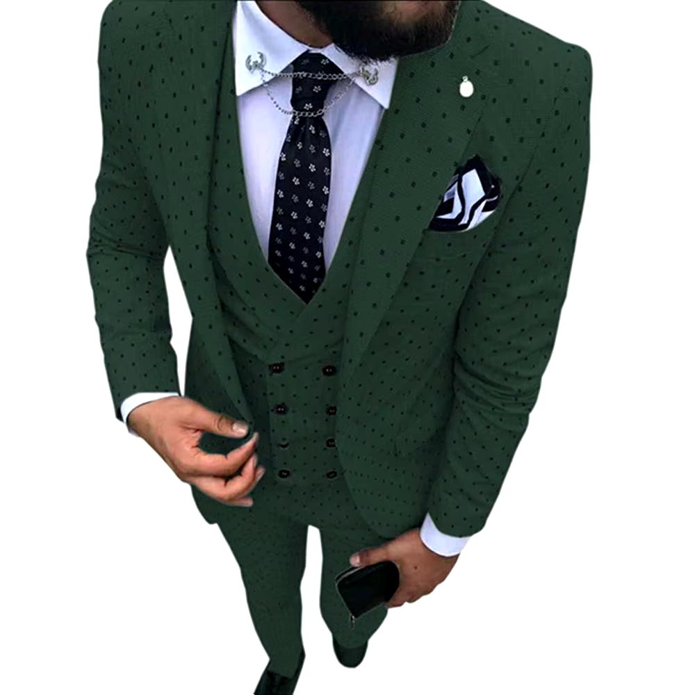 Men's Suits Three Pieces. Casual Commuter, Business Suits, Wedding Suits (Blazer+Vest+Pants)