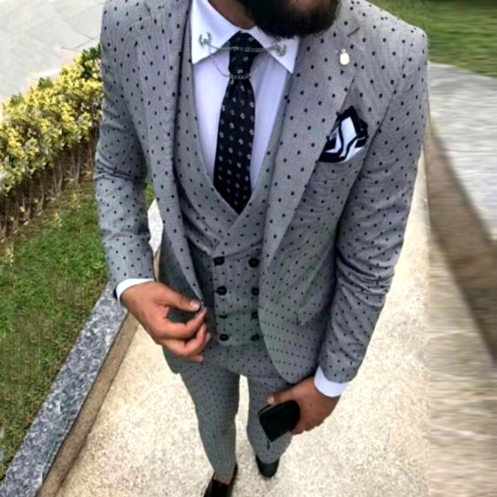 Men's Suits Three Pieces. Casual Commuter, Business Suits, Wedding Suits (Blazer+Vest+Pants)