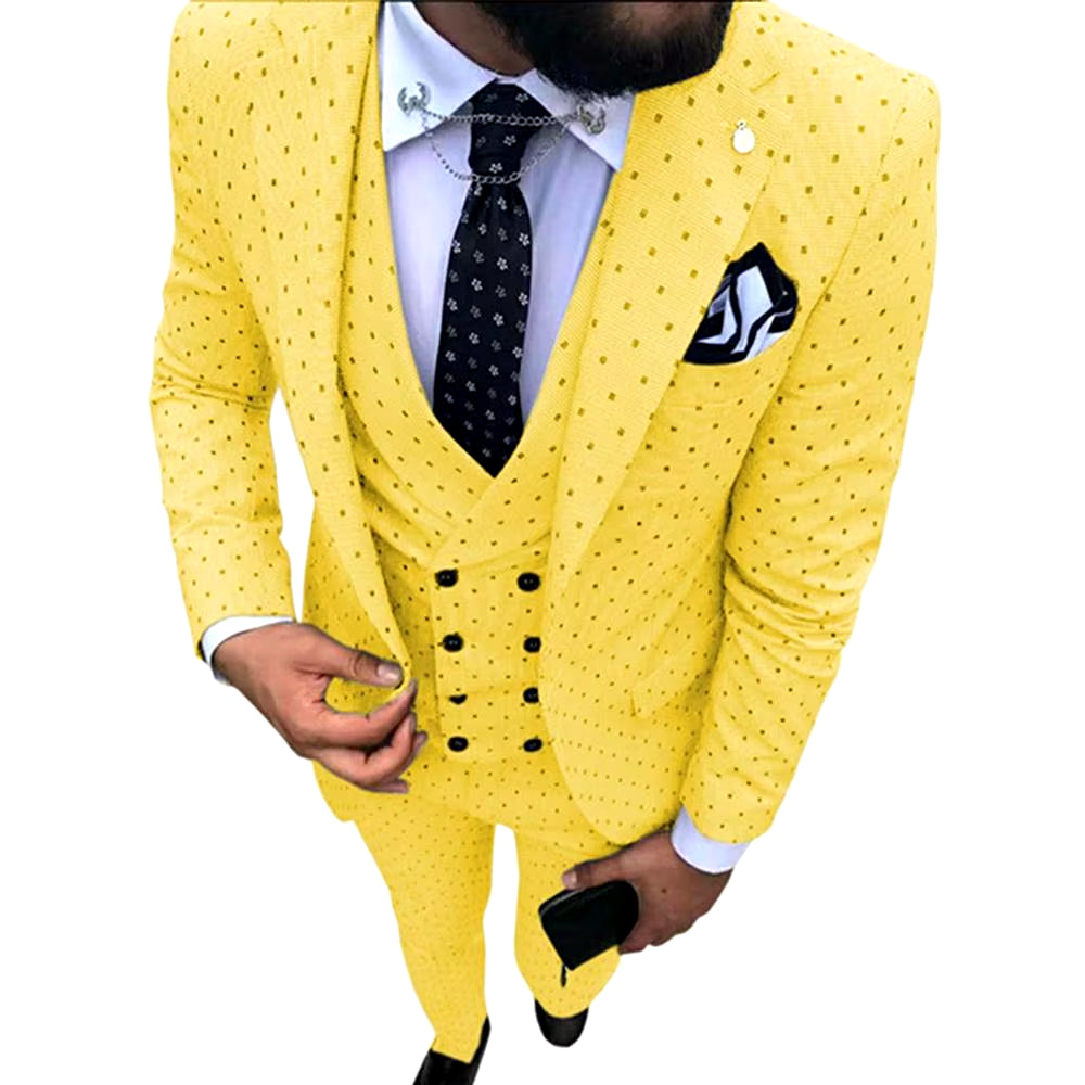 Men's Suits Three Pieces. Casual Commuter, Business Suits, Wedding Suits (Blazer+Vest+Pants)