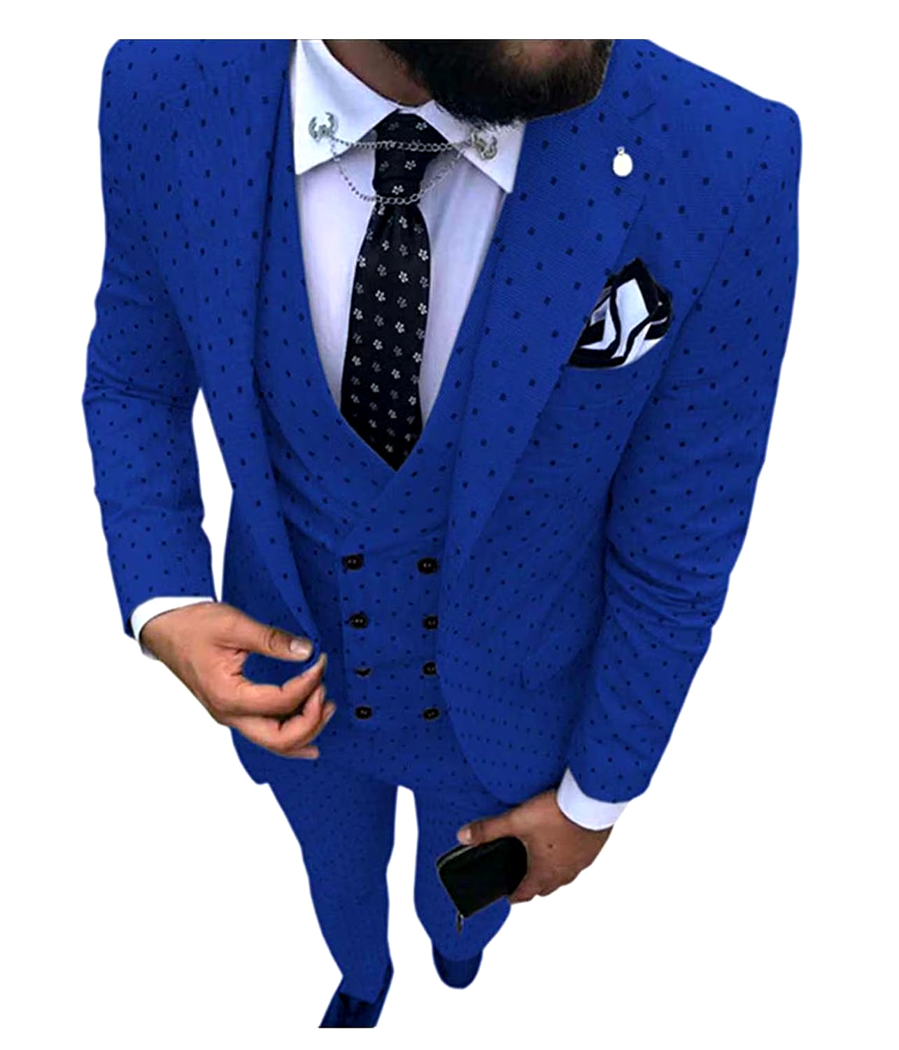 Men's Suits Three Pieces. Casual Commuter, Business Suits, Wedding Suits (Blazer+Vest+Pants)