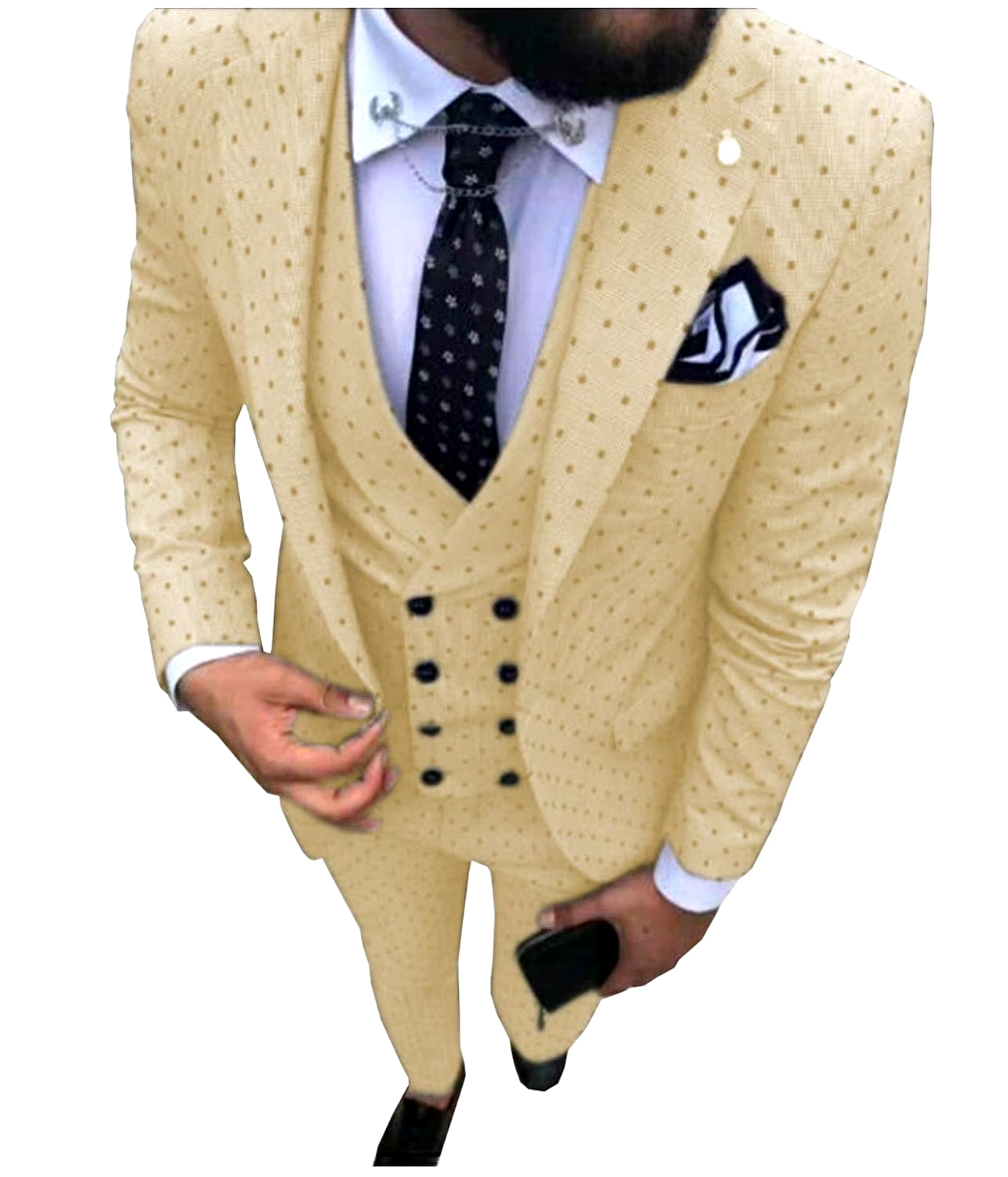 Men's Suits Three Pieces. Casual Commuter, Business Suits, Wedding Suits (Blazer+Vest+Pants)