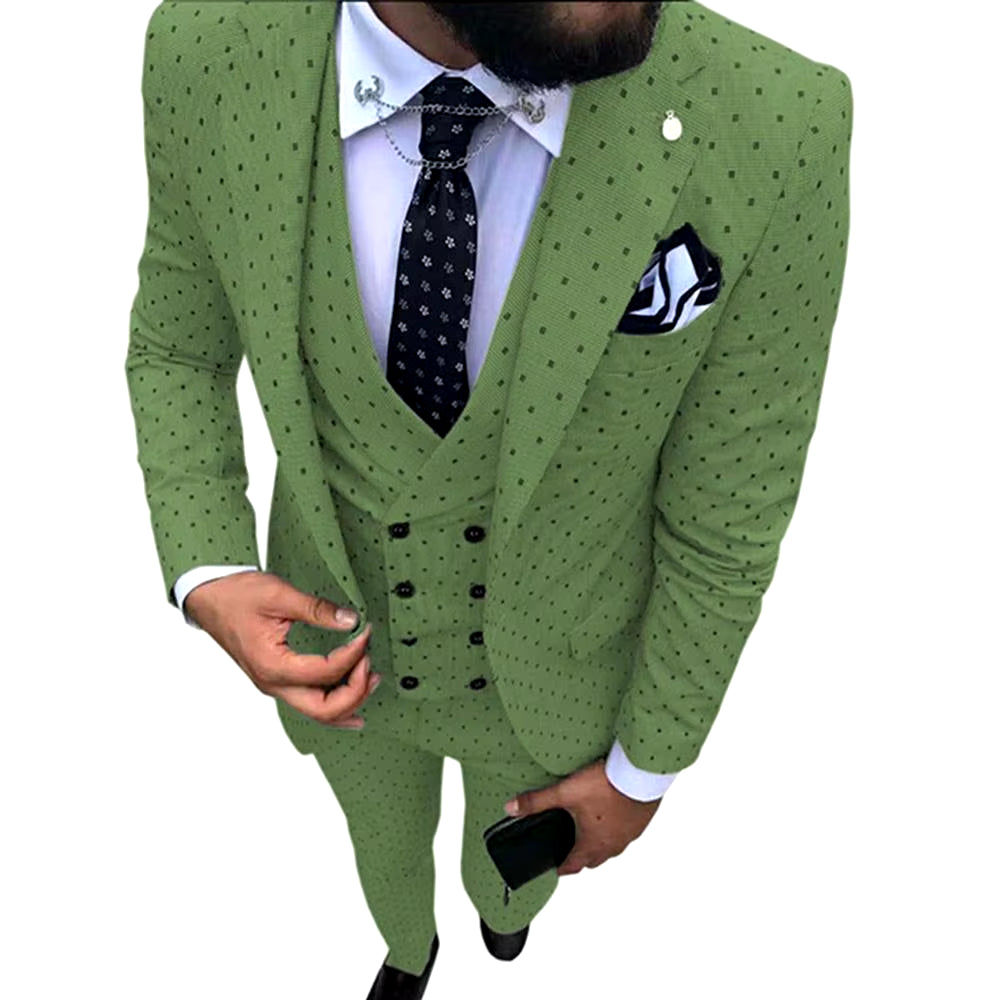 Men's Suits Three Pieces. Casual Commuter, Business Suits, Wedding Suits (Blazer+Vest+Pants)