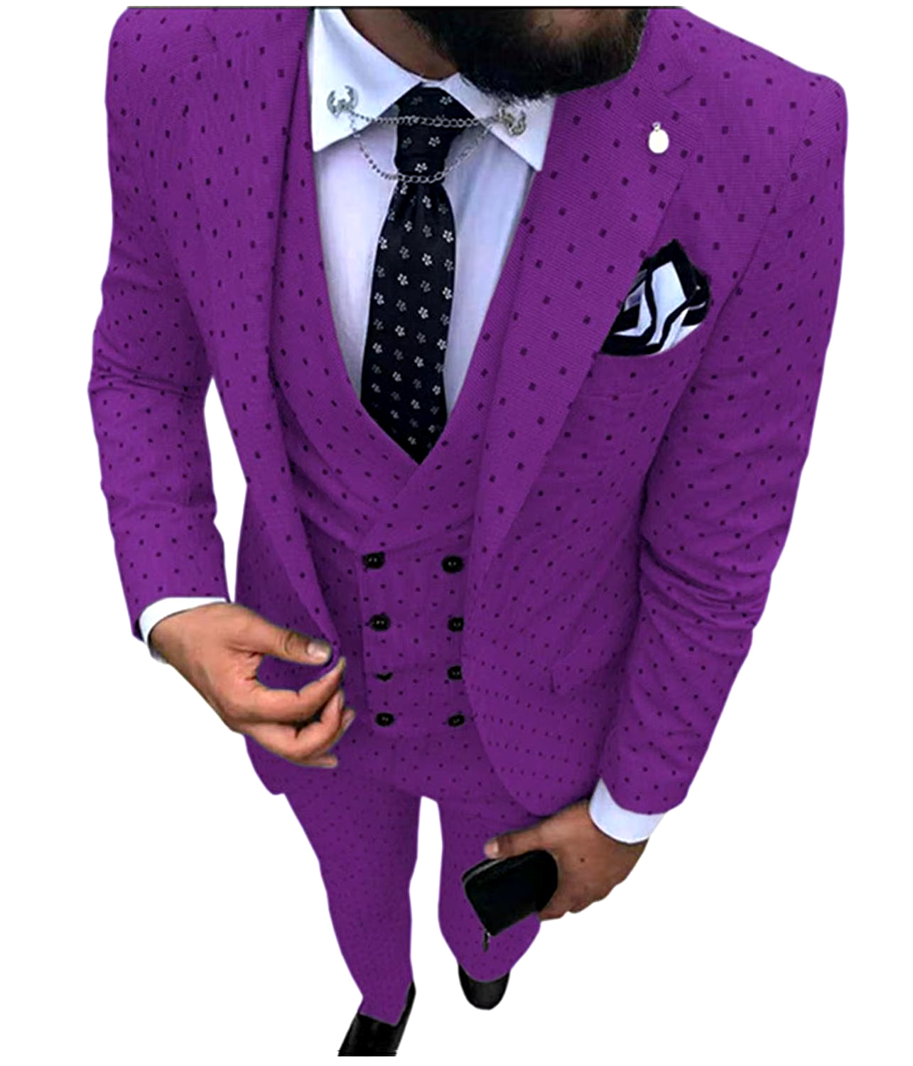 Men's Suits Three Pieces. Casual Commuter, Business Suits, Wedding Suits (Blazer+Vest+Pants)